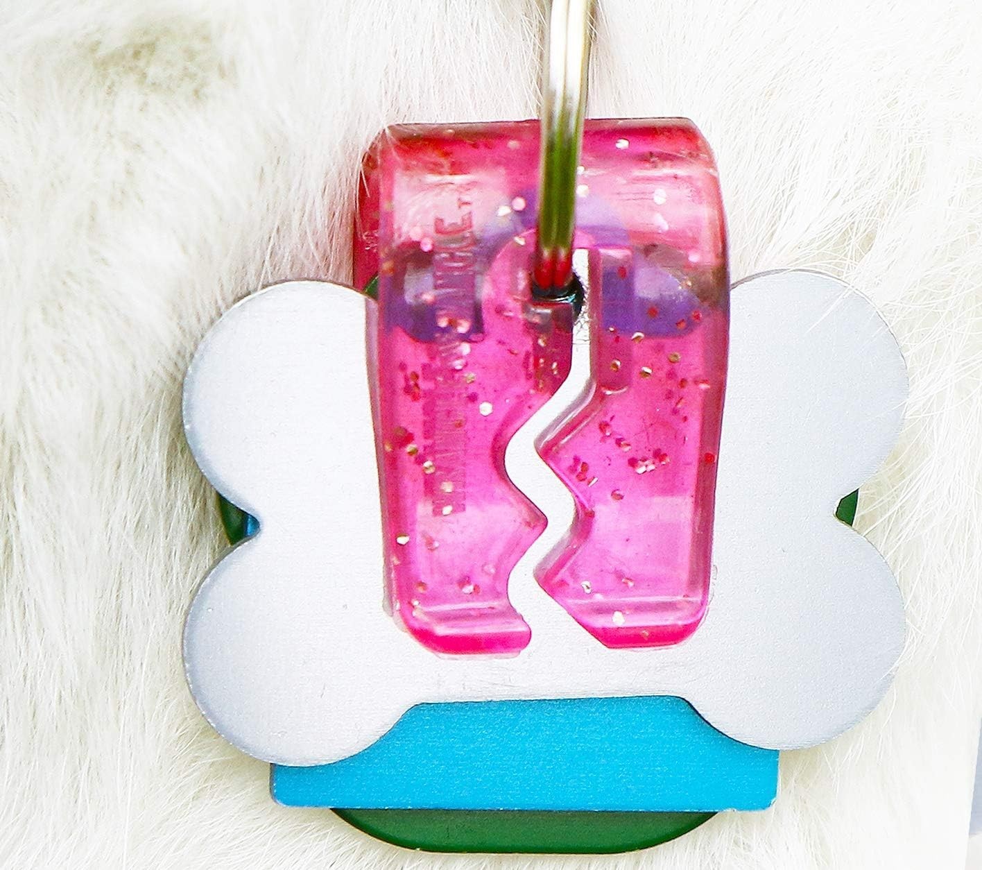 Pet Tag Silencer Clip It On, Jingle’s Gone! -Pink