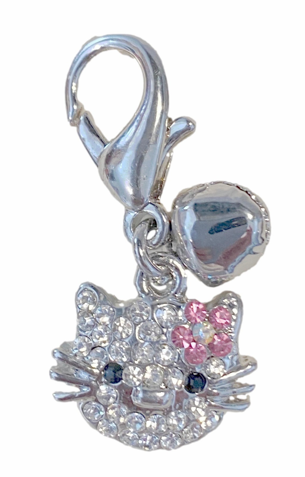 Hello Kitty w/ Red or Pink Crystals Charm for Pets, Zipper Pull, Handbags, Etc.