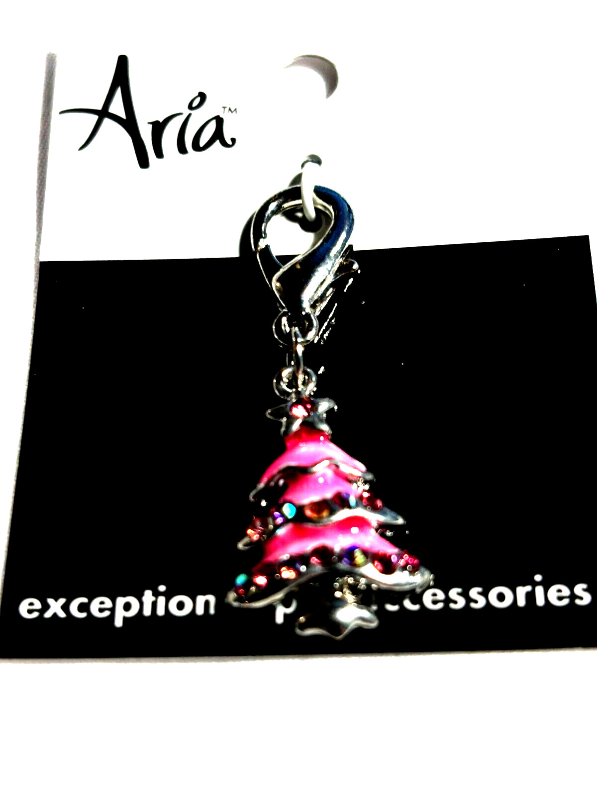 Aria Jeweled Dog Collar Charm Pink Christmas Tree Holiday Pet Accessory Pretty