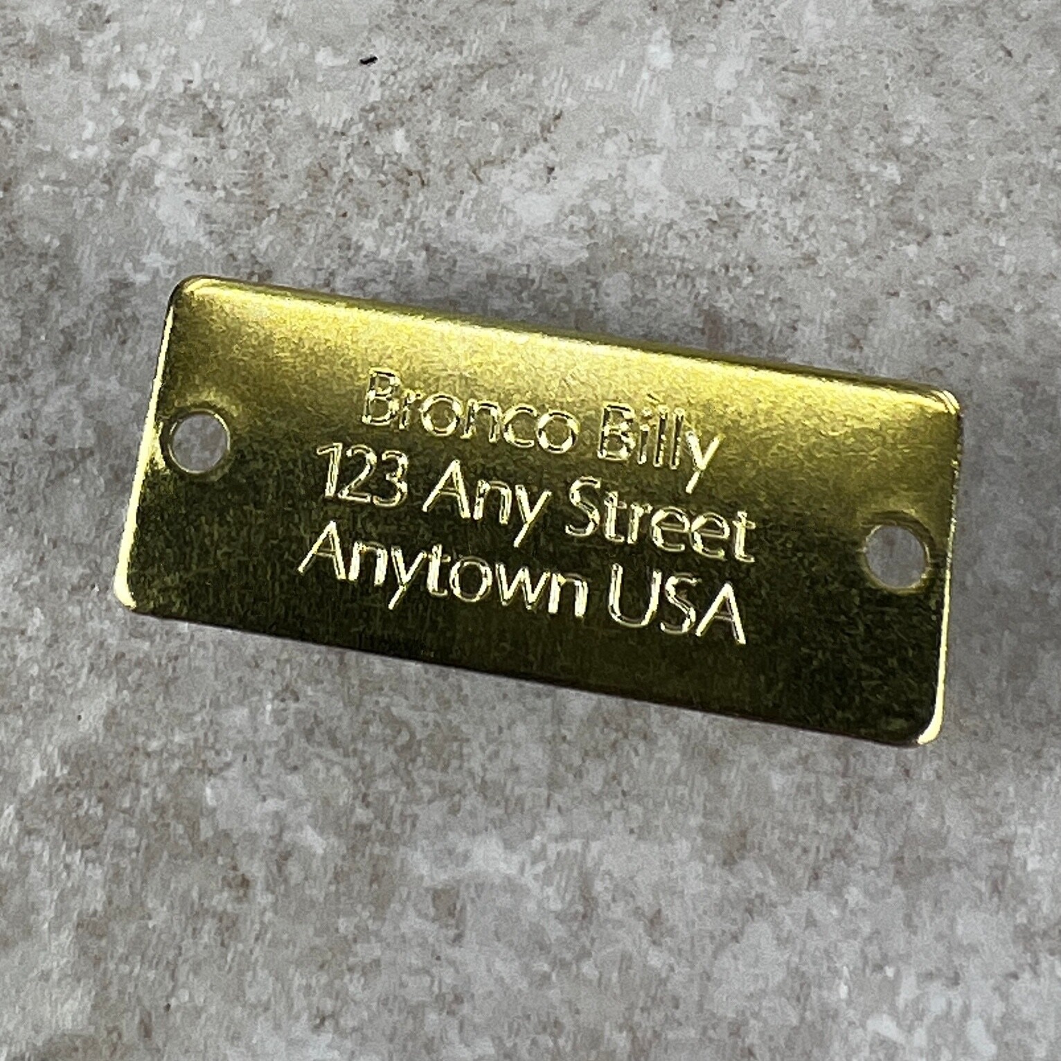 Custom Engraved Tags Personalized NAME PLATE Tags Name Plate RUSTIC BRASS SMALL