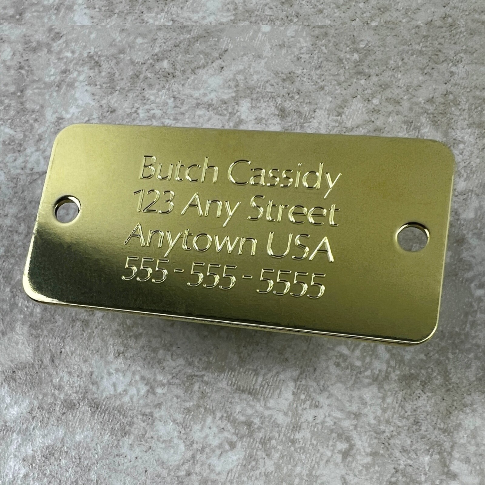 Custom Engraved Name Plat Personalized ID Tags NAME PLATE Engraved BRASS MEDIUM