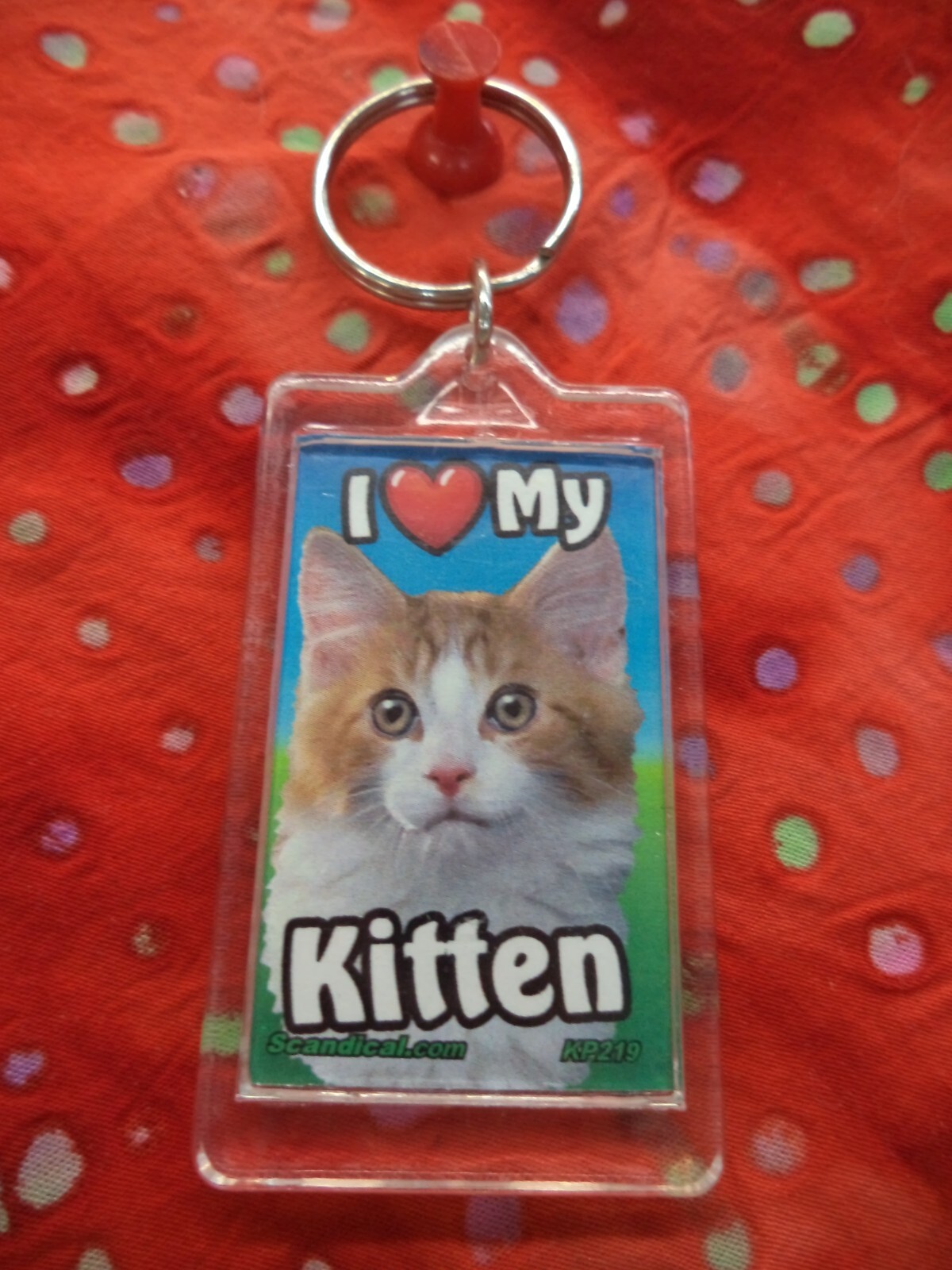 SCANDIAL PET KEY CHAINS – DOUBLE SIDED – I LOVE MY __CAT__ YOU PICK BREED! #1
