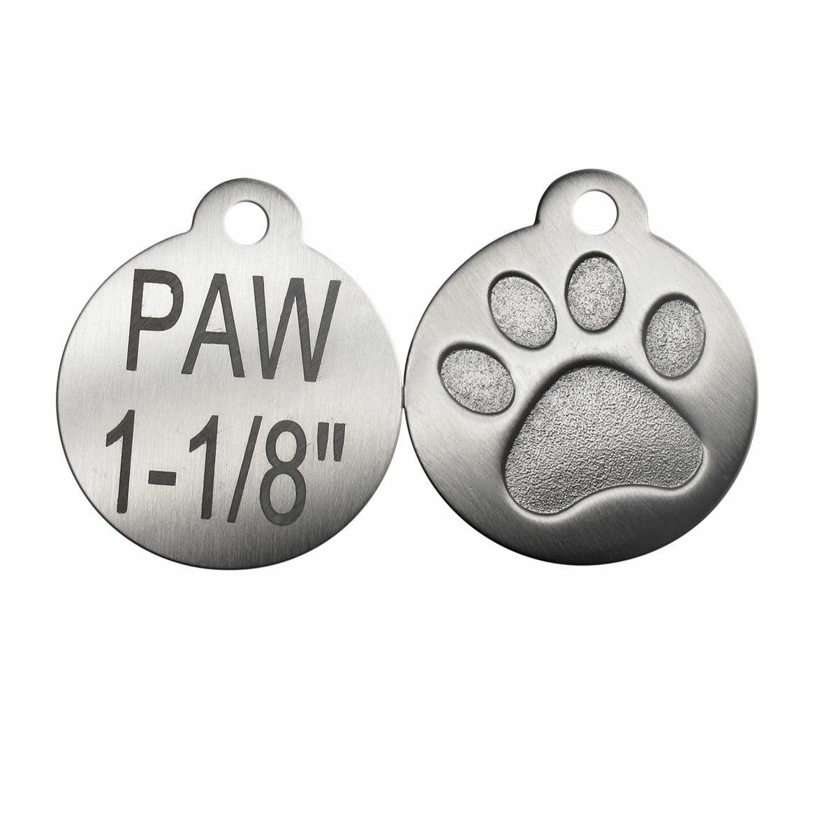 MADE IN USA Pet ID Tag Personalized Dog Tag Laser Etched Stainless Steel w/Clasp