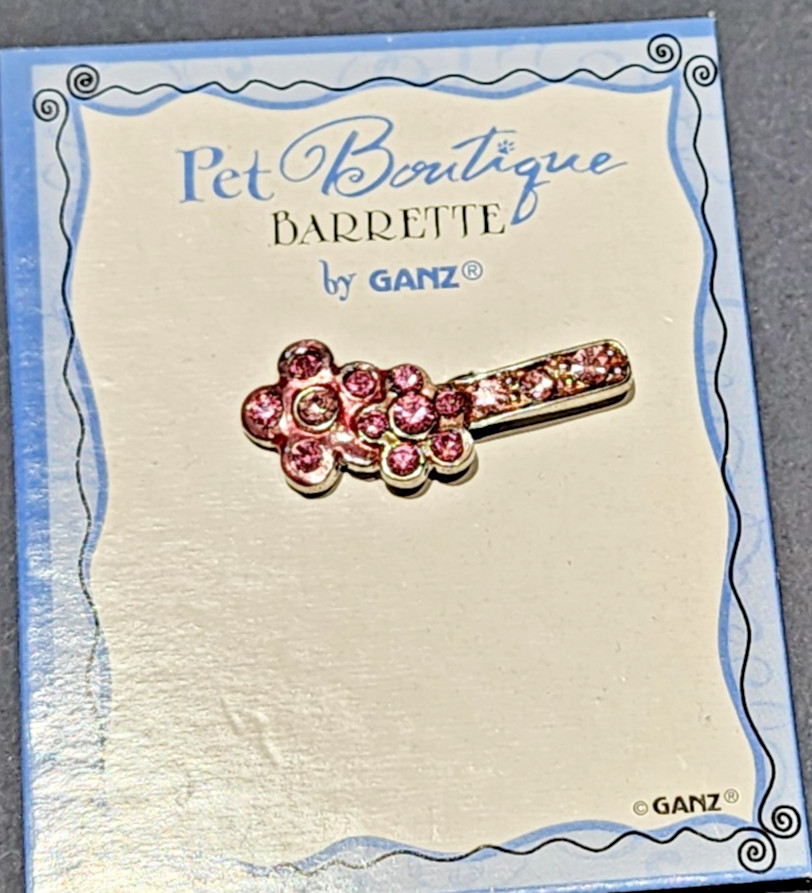 Pet Boutique Rhinestone 1″ Barrette by GANZ Love your Fur Baby 3 Pc Lot
