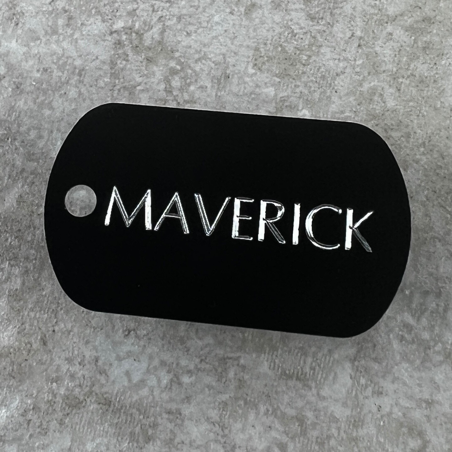 Custom Engraved Tags Personalized Luggage Tag MINI MILITARY Dog Tag MINI BLACK