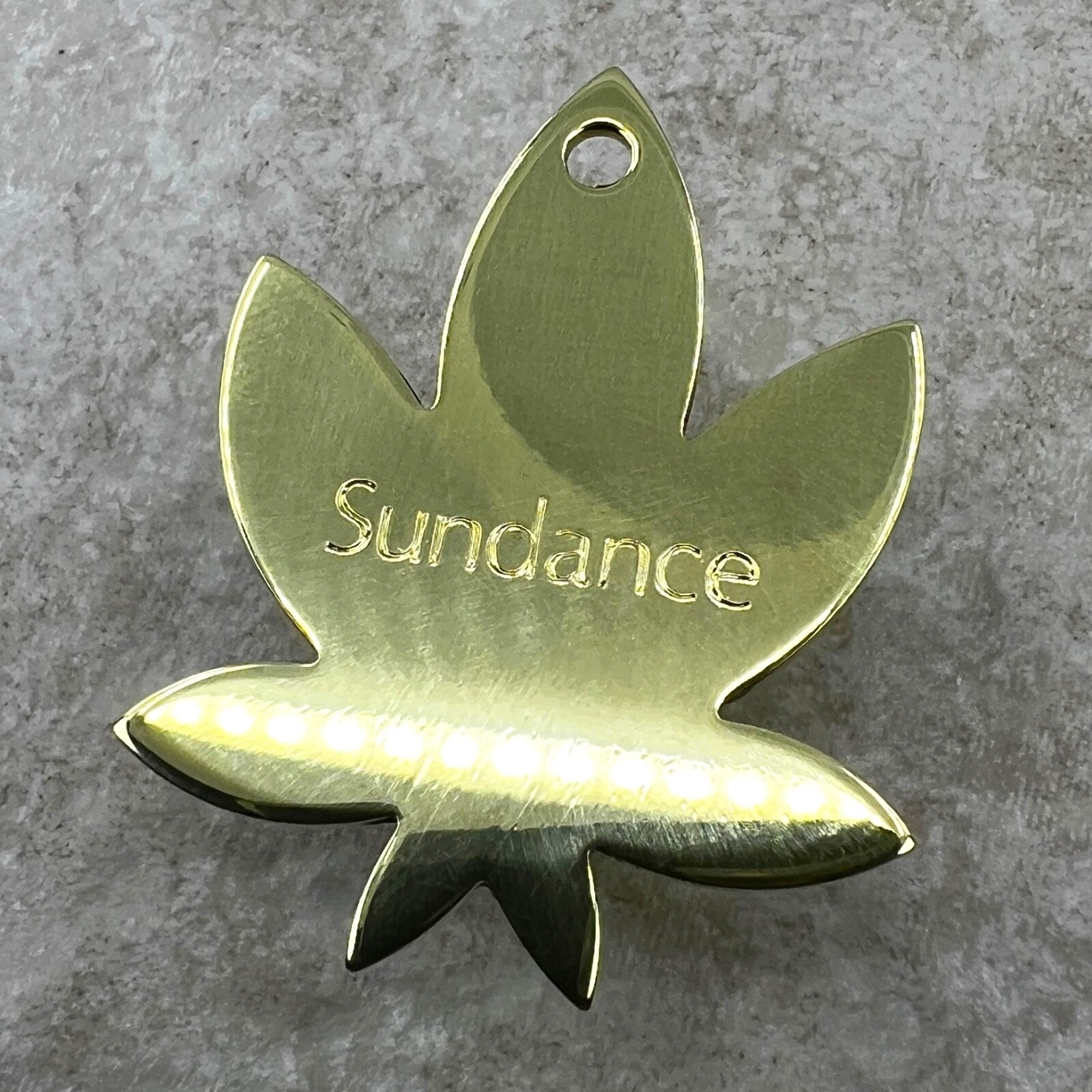 Custom Engraved Dog Tags Personalized Dog Collar BRASS Engraved MAPLE LEAF TAG