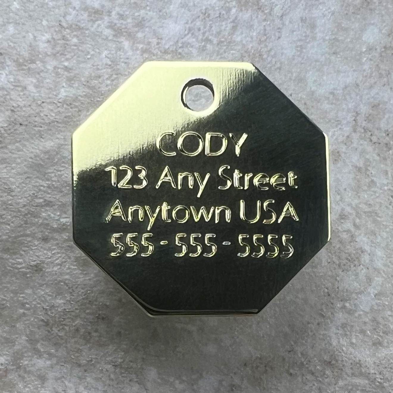 Custom Engraved Dog Tags Personalized Dog Collar Pet Tags Engraved NATURAL BRASS