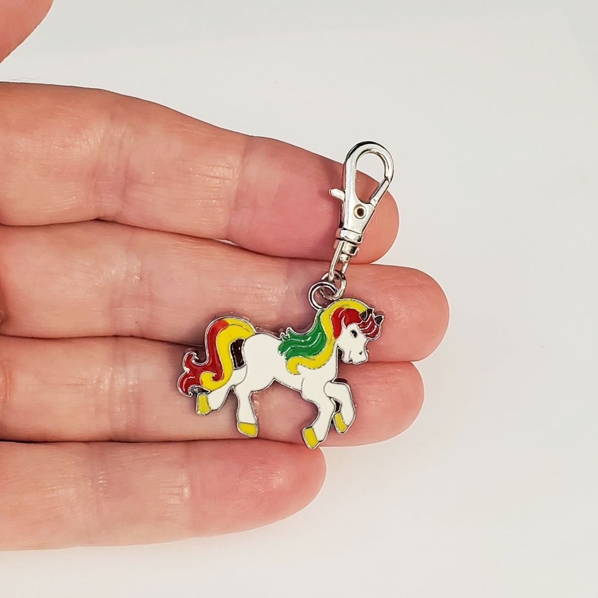 HORSE CHARM PRANCING UNICORN ZIPPER PULL PURSE WALLET BACKPACK DOG CAT COLLAR