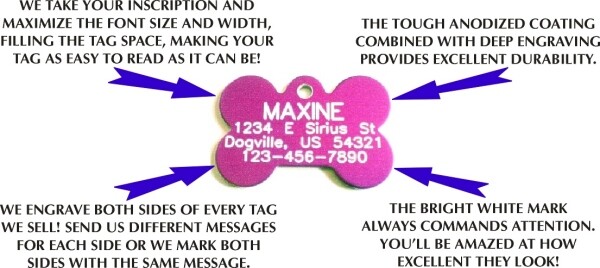Stainless Steel Tags Double Sided Dog Name Pet ID Tag