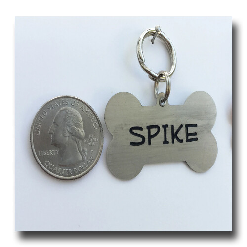 Bone Shaped Pet ID Dog Name Tag Free Engraving Brass Copper Nickel Silver