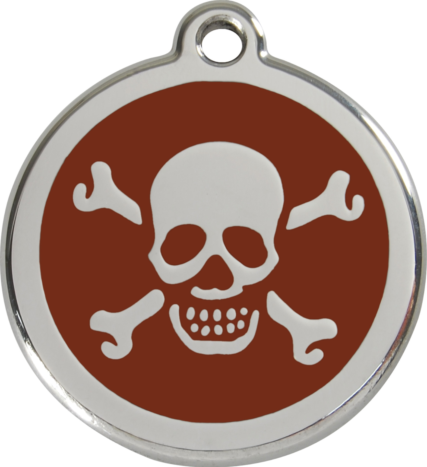 Steel Red Dingo Skull ID Charm Dog Tag Black Purple Blue Green Yellow Red Pink