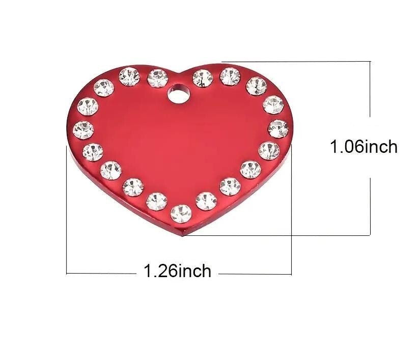 Pet ID Tag Personalized Engraved Dog Tag Heart Shaped