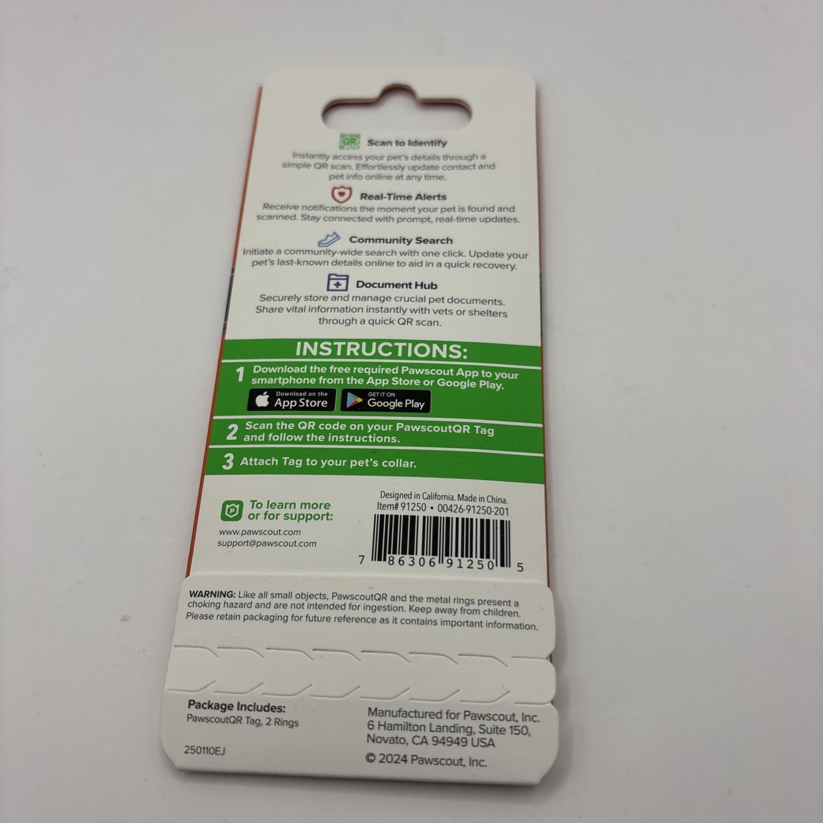 Pawscout QR The Smart Pet Tag Finder for Dogs/Cats Connects To Your Phone