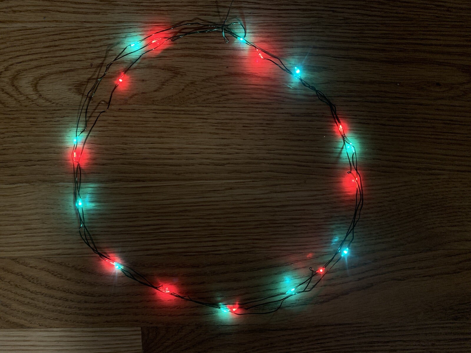 Christmas Dog Collar Lights. Light Red & Green LED Lights. Shape To Fit Any Dog