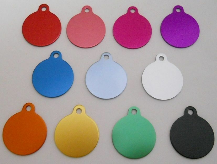Pet Dog Cat Blank tags Bulk shelters rescues 5 pc lots Med Circle