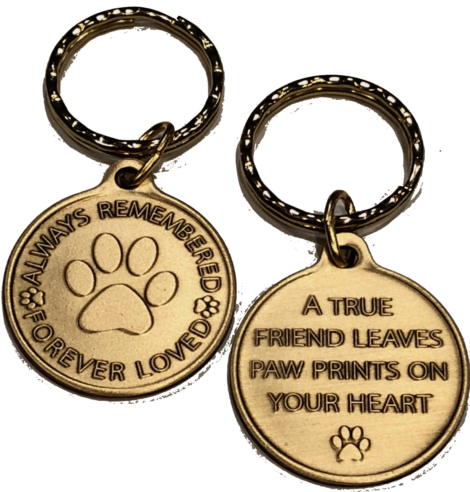 Always Remembered Forever Loved – A True Friend Dog Pet Memorial Key Chain