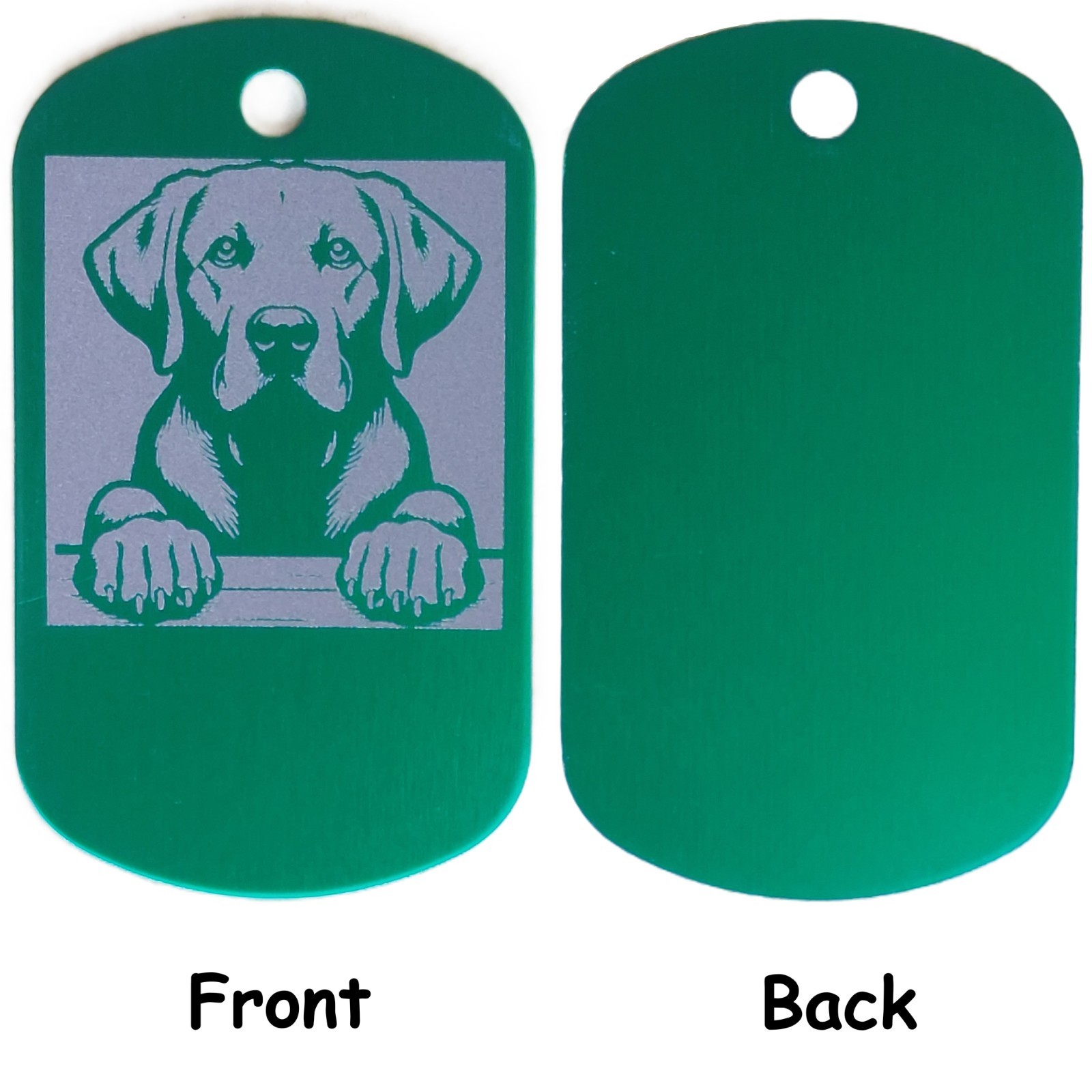 Military Style Personalized Labrador Retriever Dog ID/Name Tag for Pet Collar