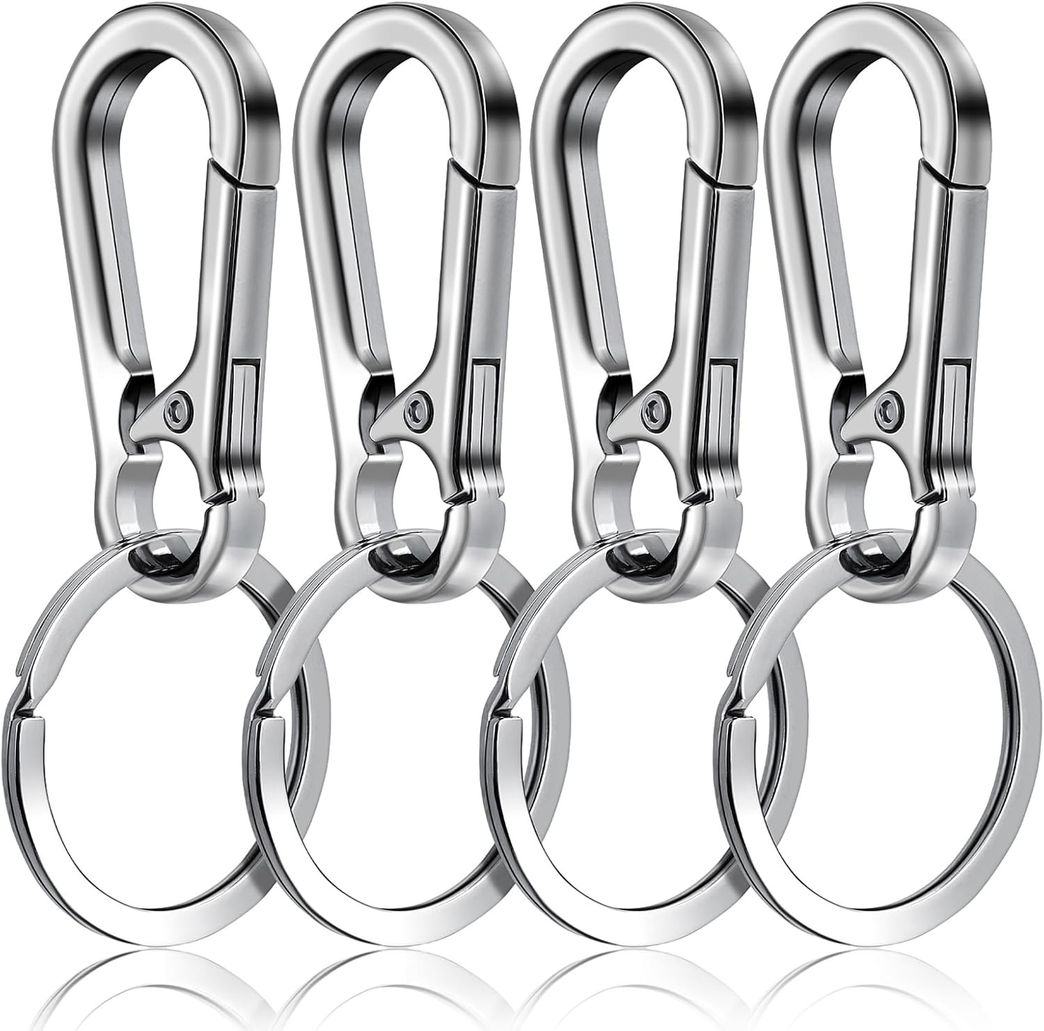 Dog Tag Clips, Stainless Steel Heavy Duty Ring Pet Tag Key Ring Clips, Pet Tags
