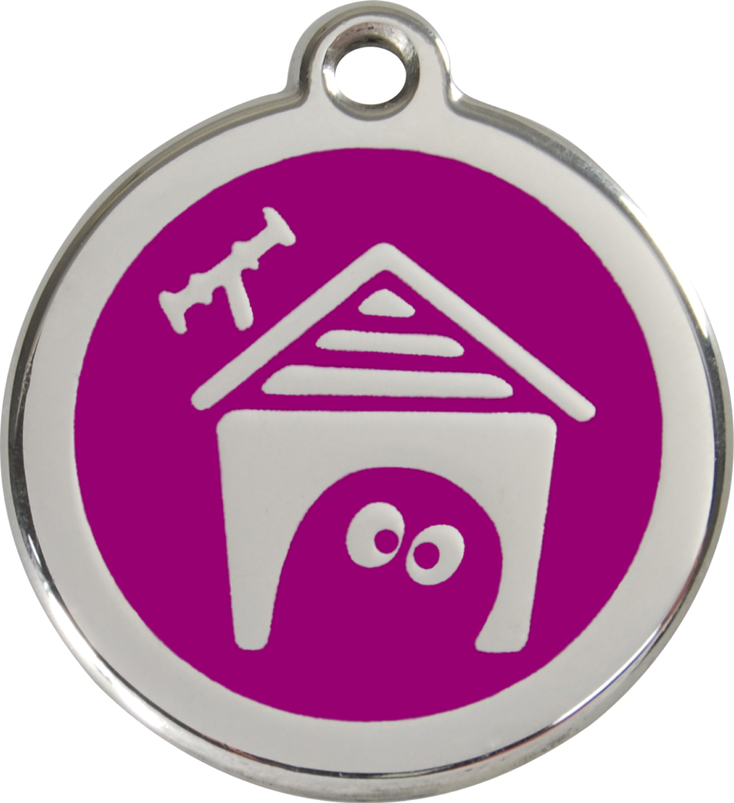 Steel Red Dingo House ID Dog Tag Black Purple Blue Green Yellow Orange Red Pink