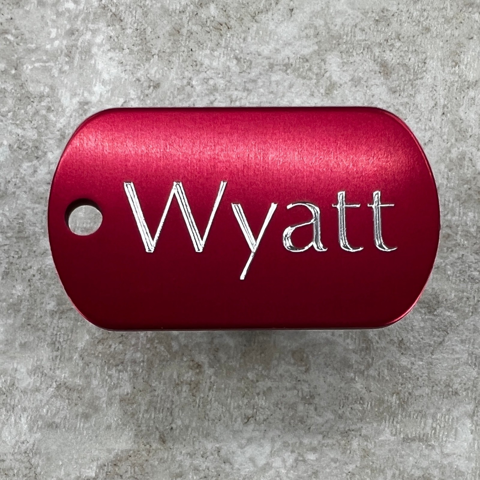 Custom Engraved Tags Personalized Luggage Tag MINI MILITARY Dog Tag MINI RED