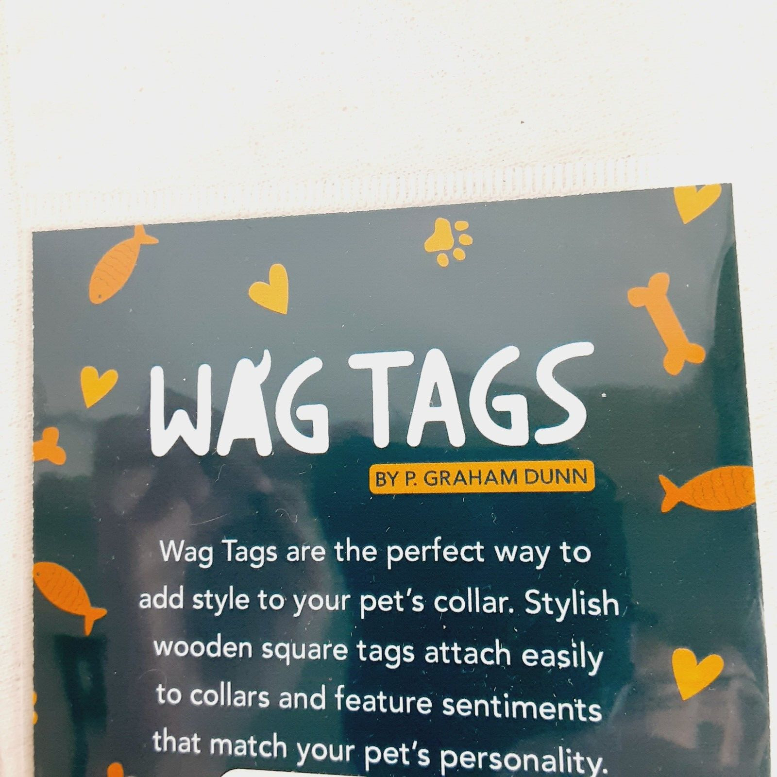 P Graham Dunn WAG TAGS Pet Collar Charms Wooden Square 1.5″ Assorted Set of 3