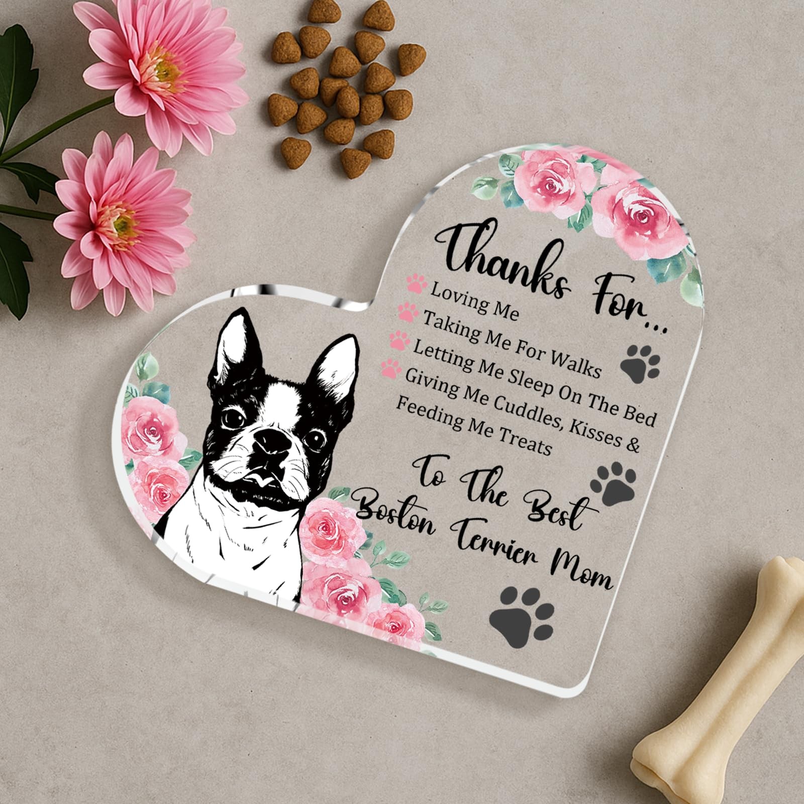 Tian Zhun Boston Terrier Gifts for Women Thank Terrier,