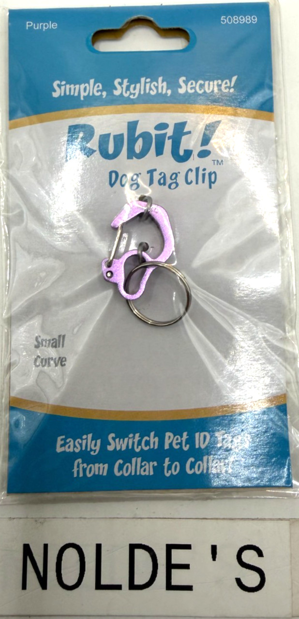 Rubit Small Dog Tag Clip Purple Metallic DS252B2TF850