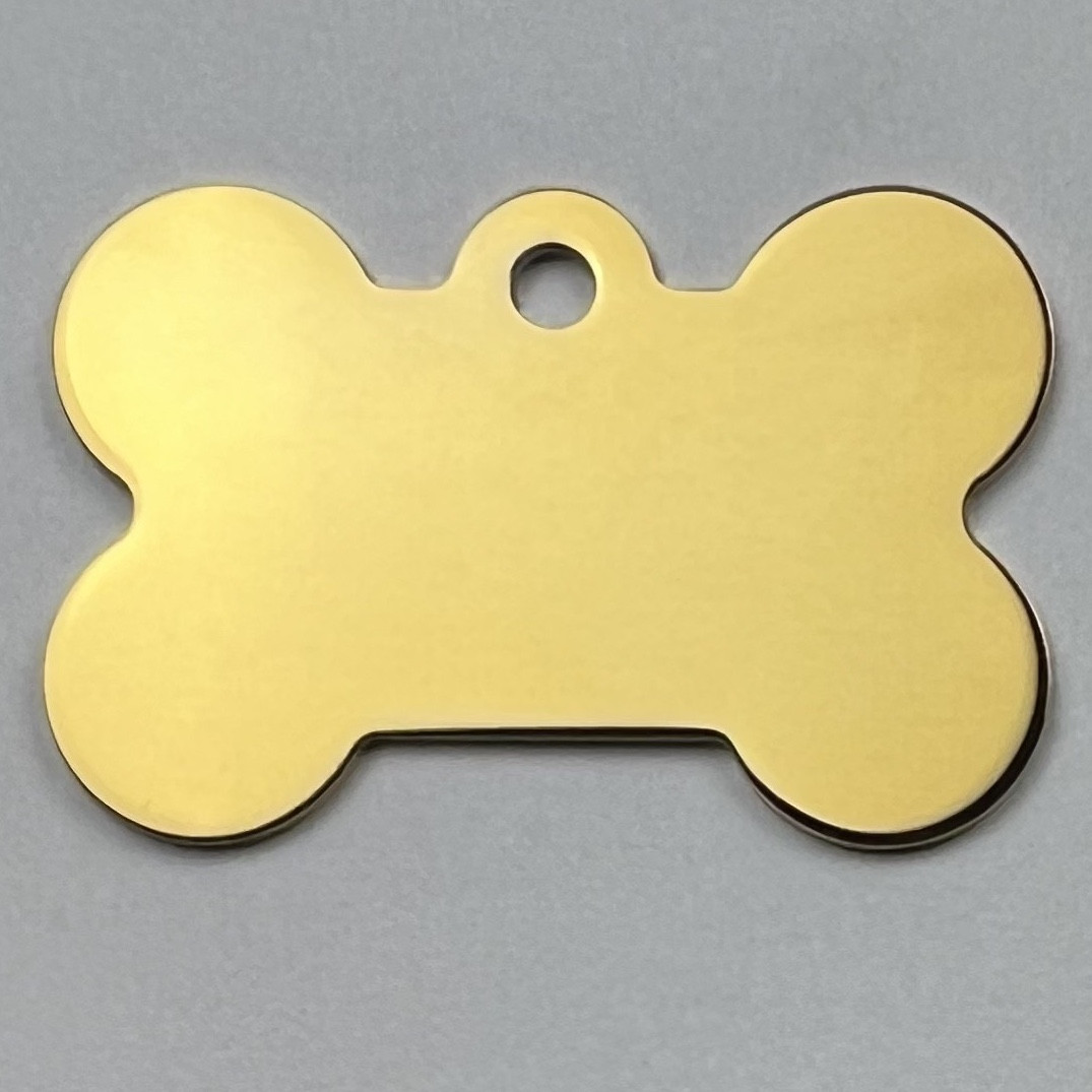 Custom Engraved Dog Tags Personalized Dog Collar Pet Tags Bone Pet Gold Chrome
