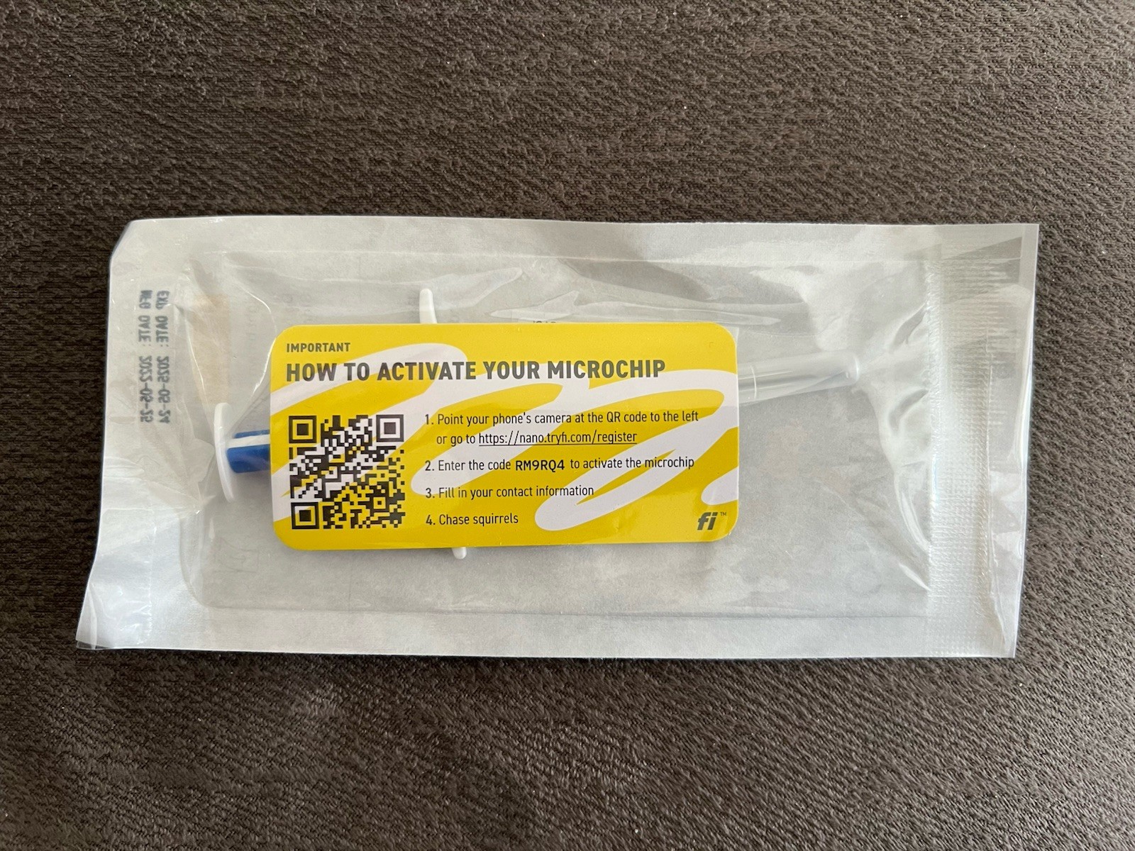 Fi Nano Microchip for Dogs – 1-Pack – Sealed *READ*