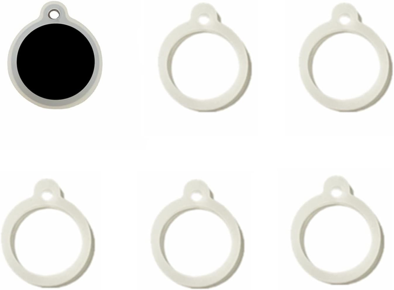 Dog Tag Silencer, Extra Large Silicone round Protector for Pet ID Tags, 6 Pieces
