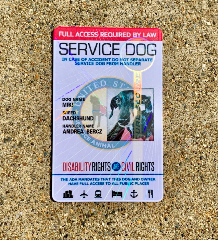 SERVICE DOG ID CARD WITH REGISTRATION – HOLOGRAPHIC