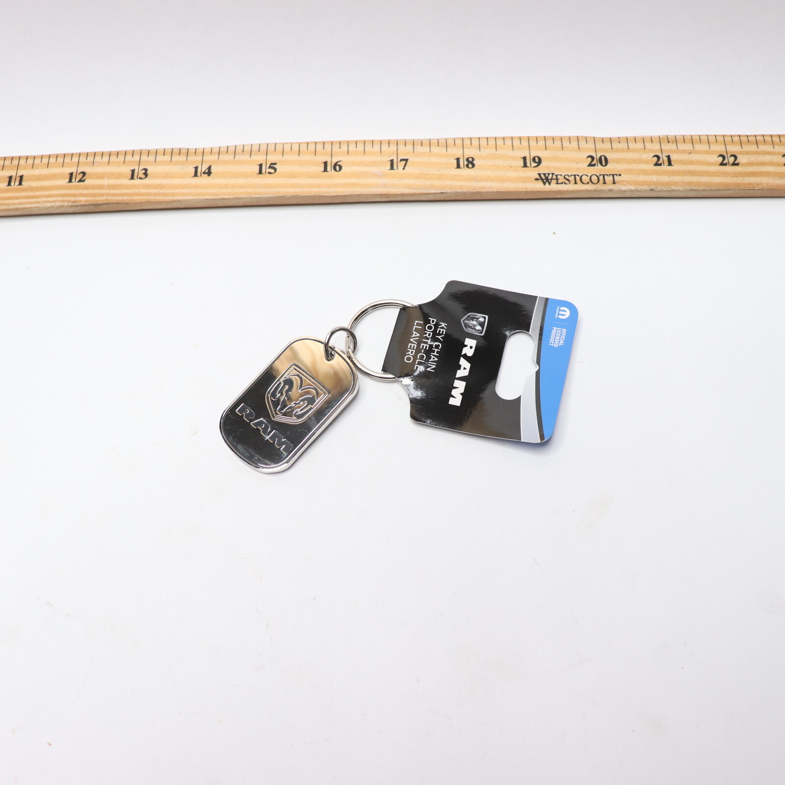 Plasticolor Ram Logo Dog Tag Keychain Metal Enamel 4229