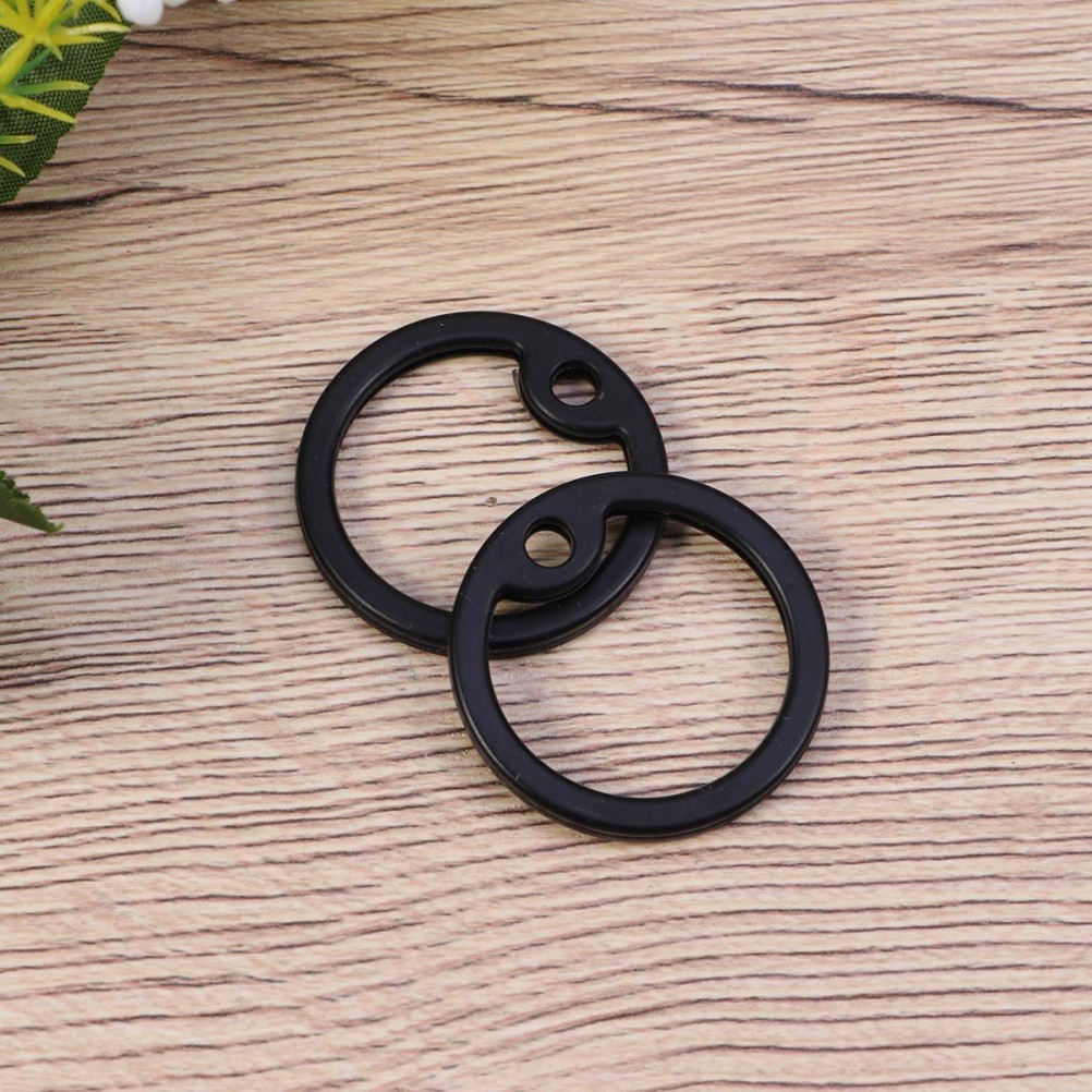 2Pcs Reusable Military Dog Tag Silencers Black Silicone Noise Reducers