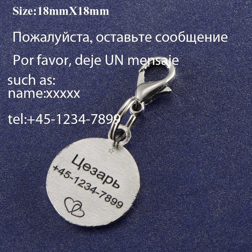Pet Id Paw Tag for Dog, Puppy, Kitten, Cat Collar Accessories, Dog ID Tag, Free