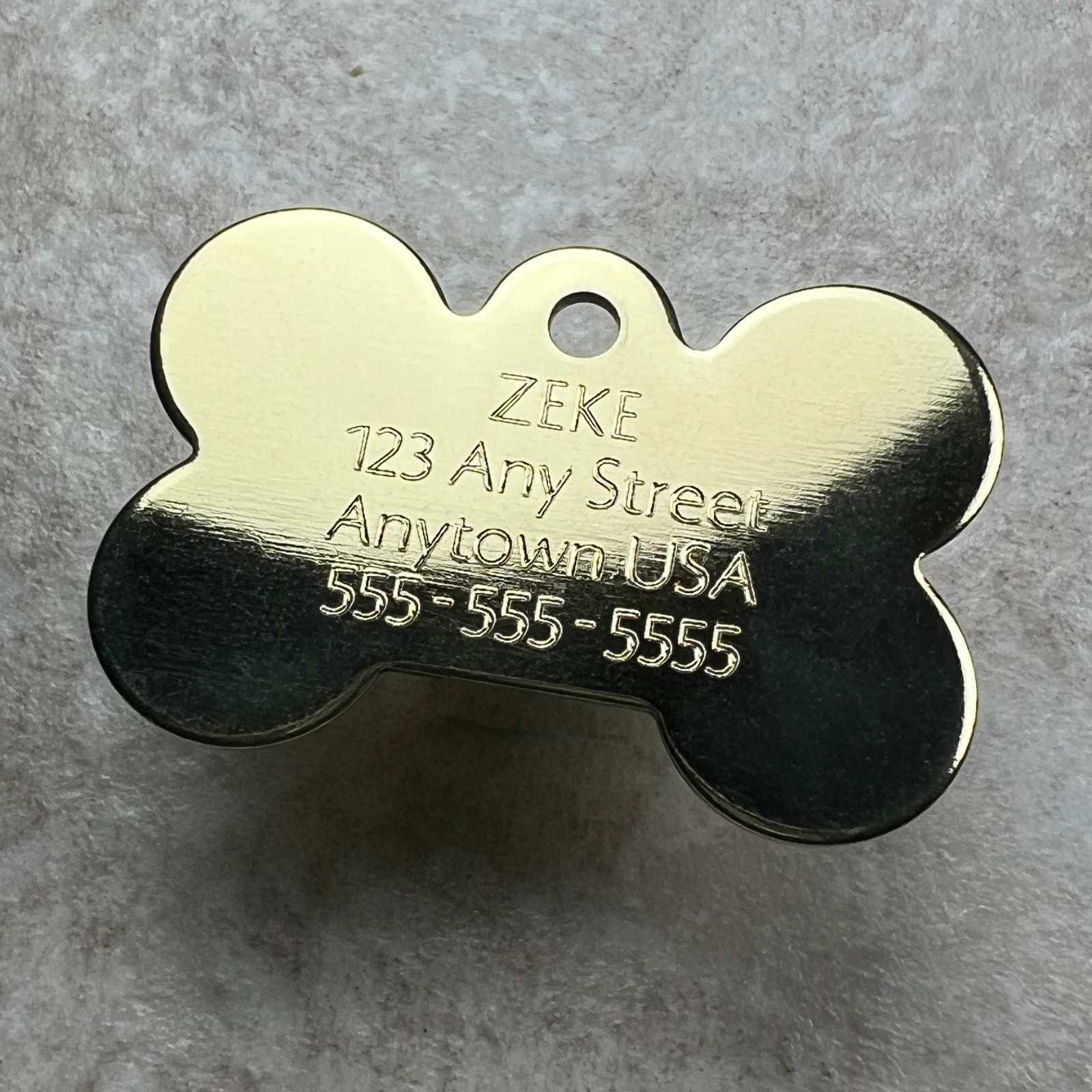 Custom Engraved Dog Tags Personalized Dog Collar Pet Tags Bone Pet ID BRASS BONE