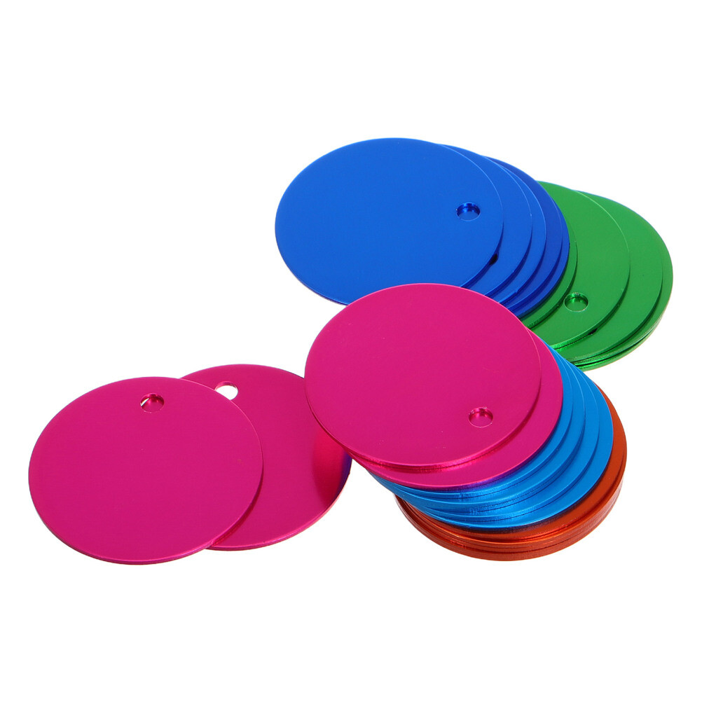 25PCS Blank Hanging Metal Tags for Stamping Blank Aluminum Blanks Keychains