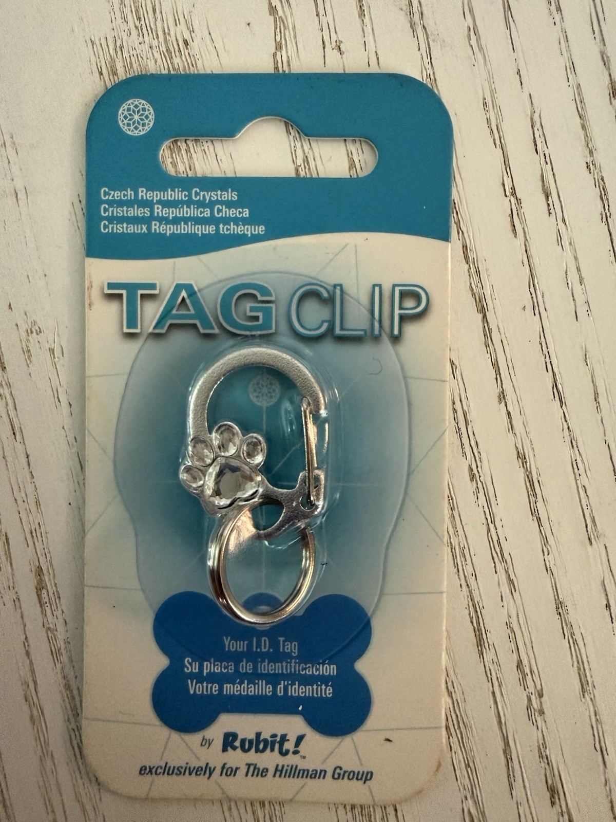 Tag Clip Czech Republic Crystal Pet Tag Clip Dog Cat New NWT