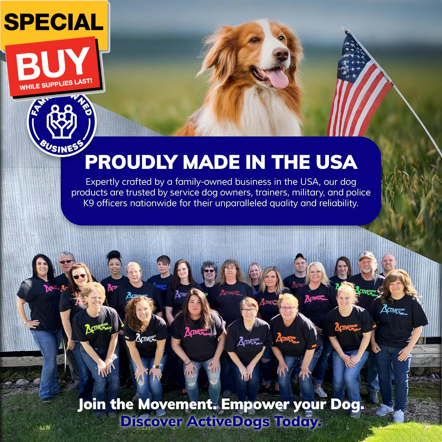 ActiveDogs Service Dog ID Card Pouch – Clip On Identification Badge Display Tag
