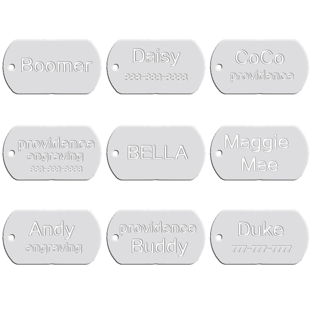 100pcs Aluminum Blank Military Army Dog Tag 2 Sides Engravable Free Shipping