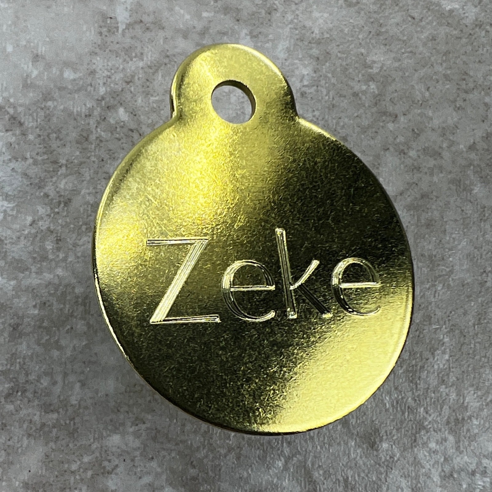 Custom Engraved Dog Tags Personalized Dog Collar Pet Tags RUSTIC BRASS MAYBERRY