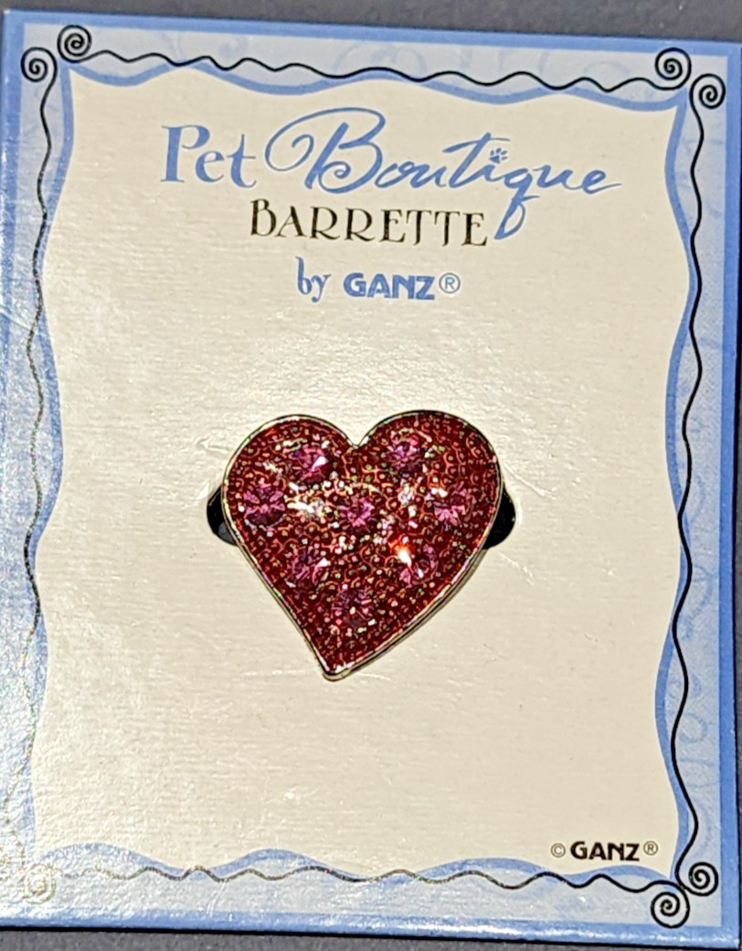 Pet Boutique Rhinestone 1″ Barrette by GANZ Love your Fur Baby 3 Pc Lot