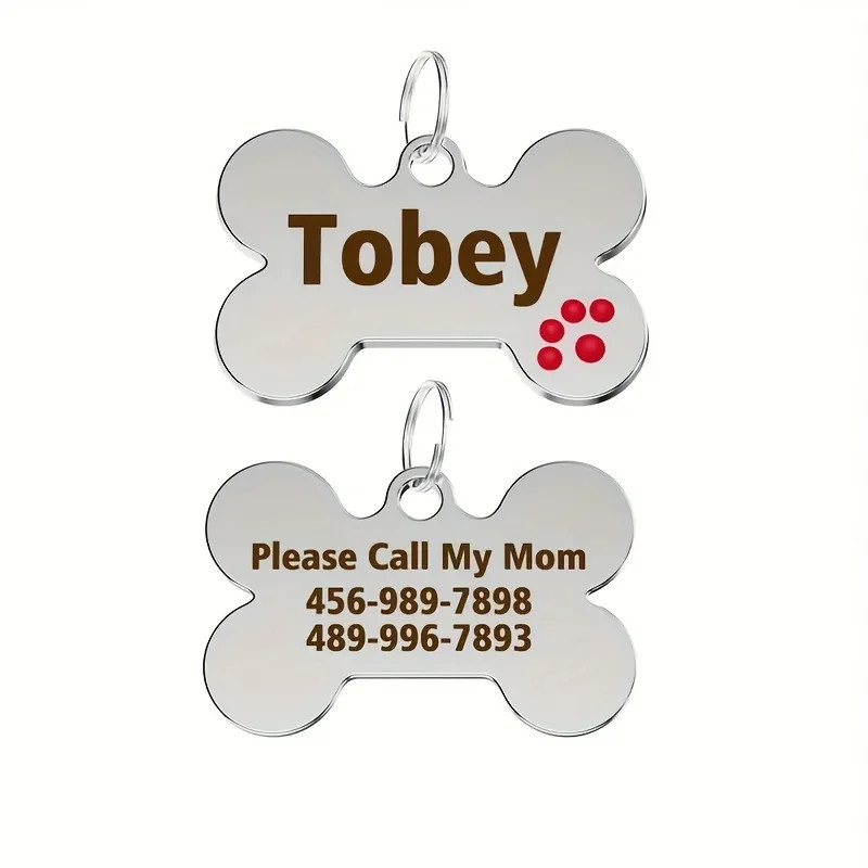 Custom Engraved Zinc Alloy Pet ID Tag Custom Pet Universal Tag Anti-Lost Design