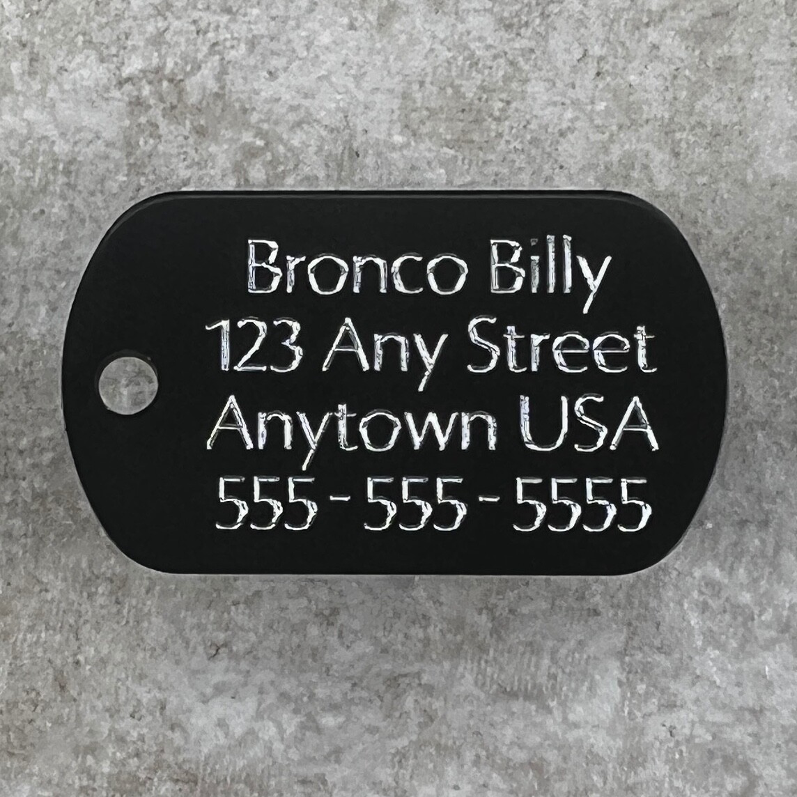 Custom Engraved Tags Personalized Luggage Tag MINI MILITARY Dog Tag MINI BLACK