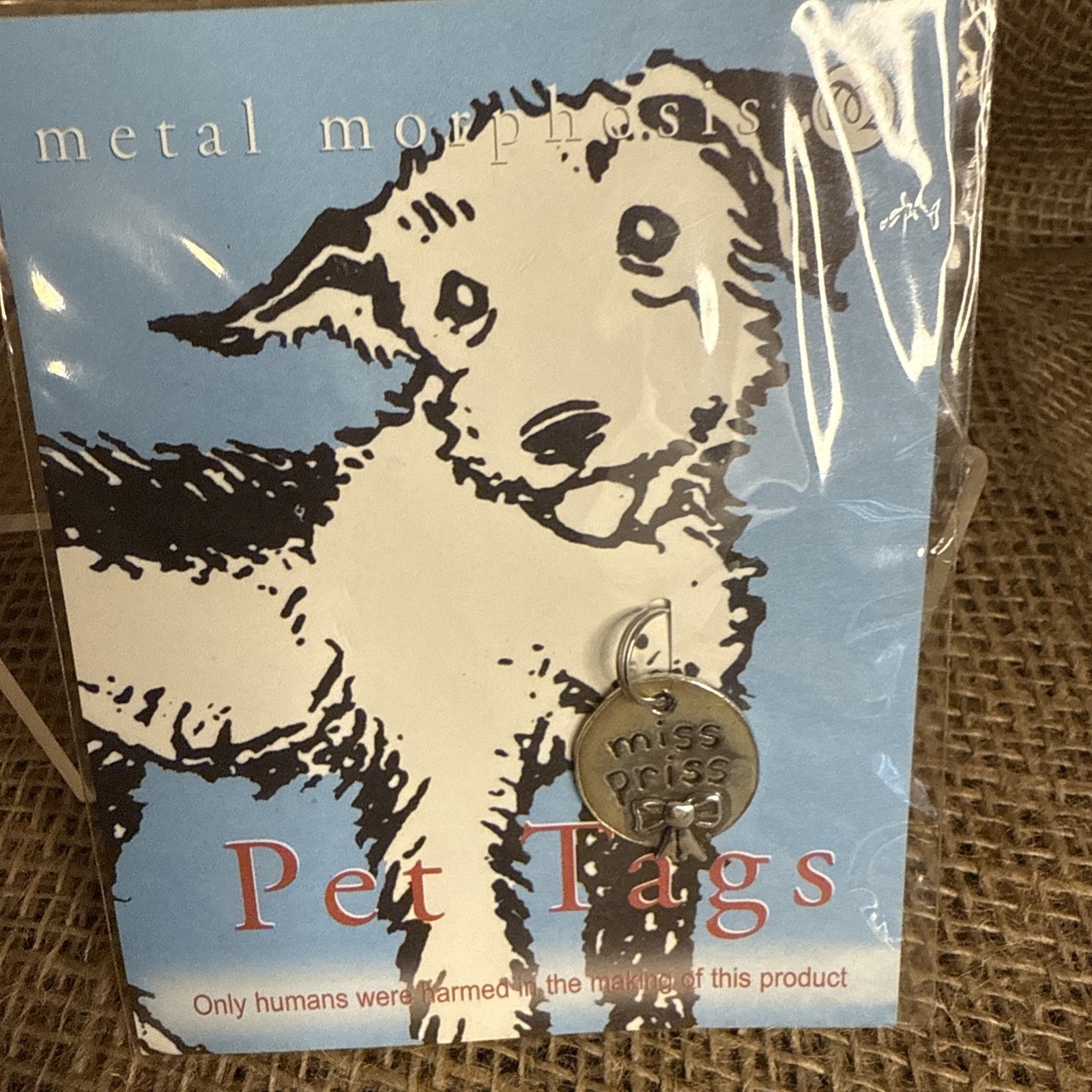 New 100% Lead Free Pewter Pet Tag ‘Miss Priss’ Metal Morphosis Engravable M1