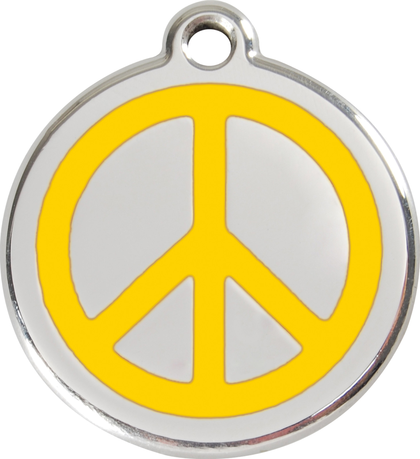 Steel Red Dingo Peace ID Dog Tag Black Purple Blue Green Yellow Orange Red Pink