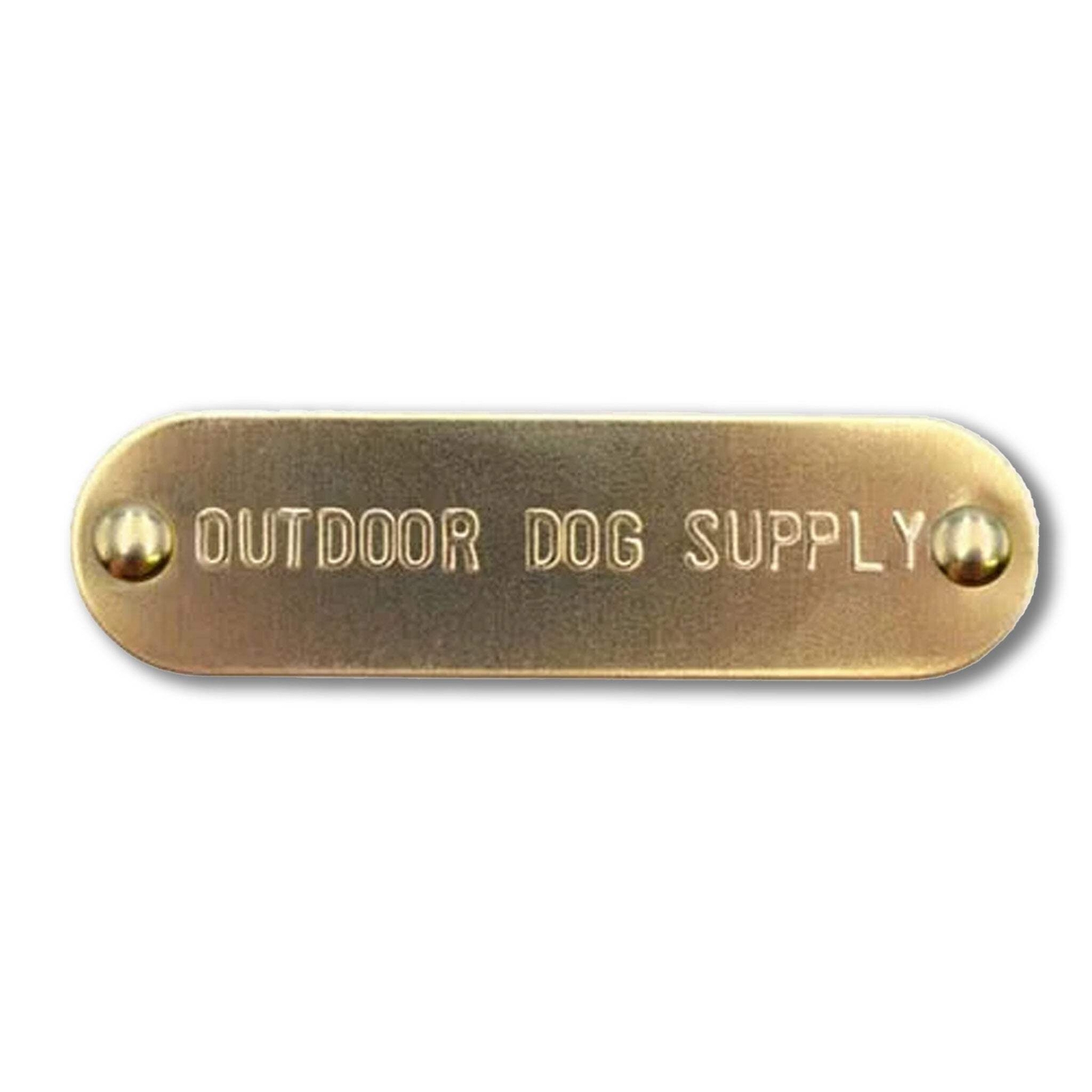 Custom 3/4″ x 2 3/4″ Raised Lettering Brass Dog Collar Name Tags