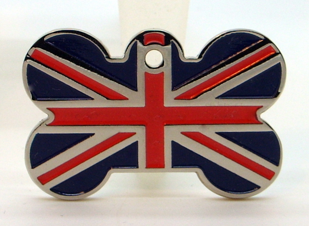 Union Jack ~ National Flag of Great Britain ~ Large pet id tags