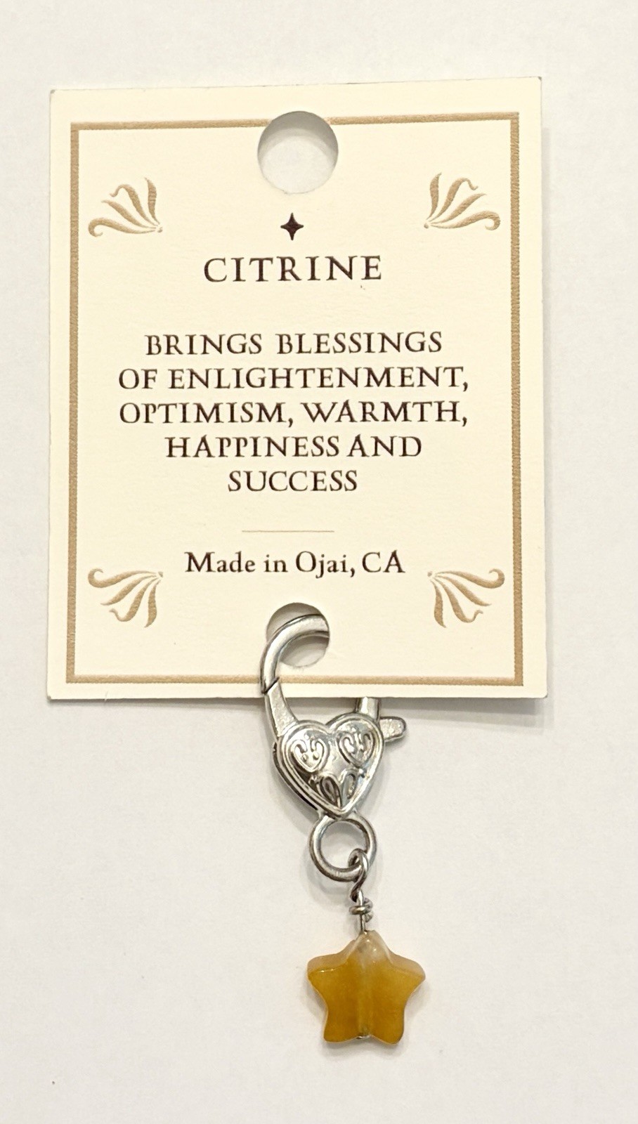 Citrine Crystal⭐️Pet Collar Charm Healing for Pets Dog Cat Star Blessing Gift