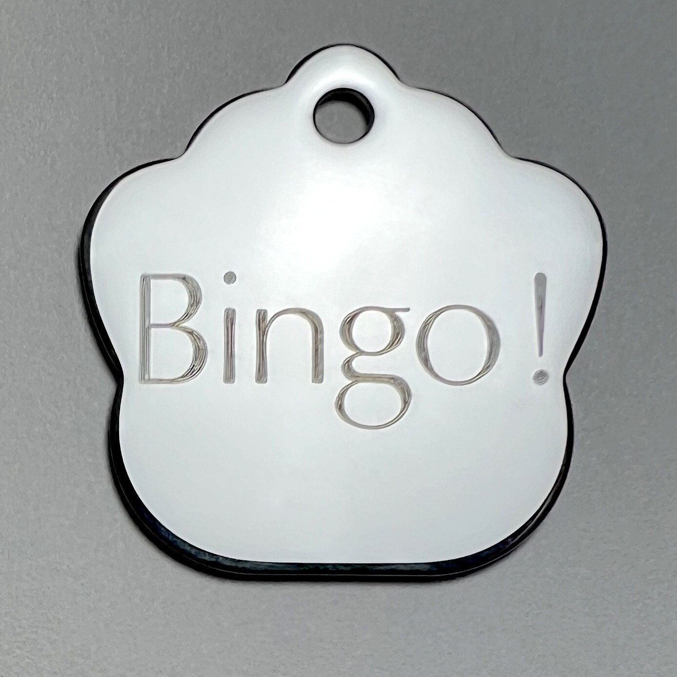 Custom Engraved Dog Tags Personalized Dog Collar Pet Tags Engraved ID CHROME PAW