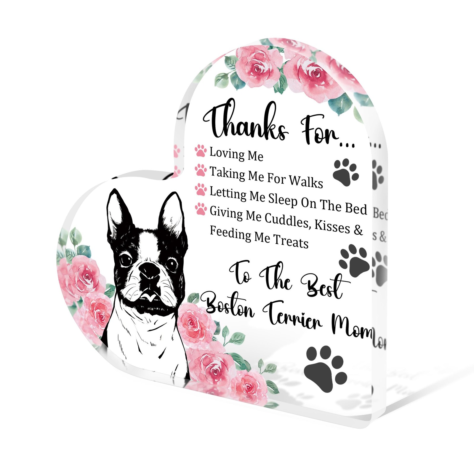 Tian Zhun Boston Terrier Gifts for Women Thank Terrier,